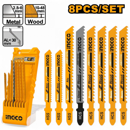 Scule si unelte - Set 8 lame, panze fierastrau pendular, vertical, aluminiu, lemn, metal