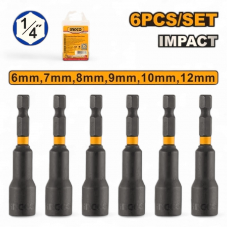 Scule si unelte - Set chei magnetice pentru tubulara 1/4 6pcs 6-12mm