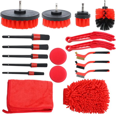 Accesorii auto - Set de perii pentru detailing auto 18buc