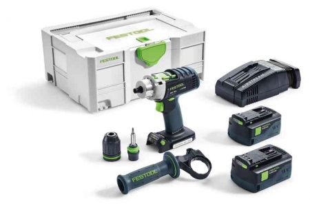  Masini de insurubat/Gaurit - Festool Masina de gaurit cu percutie, cu acumulator PDC 18/4 Li 5,2-Plus-SCA QUADRIVE