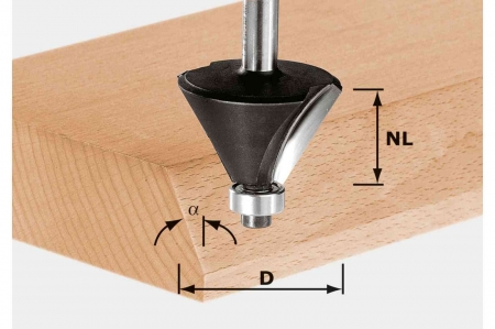Frezare - Festool Freza de sanfrenat HW S8 D25,7/25,7/15°