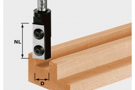 Frezare - Festool Freză de canelare cu plăcuţe amovibile HW D14/30 S8