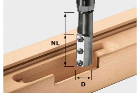 Frezare - Festool Freză de canelare cu plăcuţe amovibile HW KN D20/50 WP/K