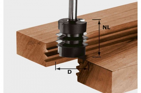 Freze - Festool Freză pentru îmbinări încleiate nut şi feder HW S8 D34/NL32
