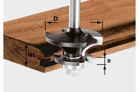 Frezare - Festool Freză contra-profil/nut pentru canale HW S8 D43/21 A/KL