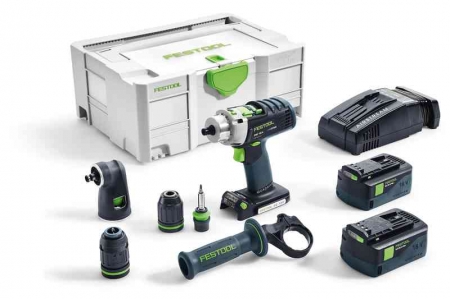  Masini de insurubat/Gaurit - Festool Masina de gaurit cu percutie, cu acumulator PDC 18/4 Li 5,2-Set/XL-SCA QUADRIVE