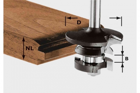 Frezare - Festool Freză contra-profil/feder HW S8 D43/21 A/KL