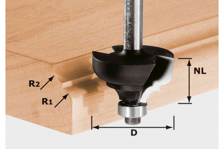 Freze - Festool Freză multi-profilată HW S8 D36,7/R6/R6