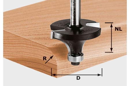 Freze - Festool Freza de rotunjit HW S8 D38,1/R12,7 KL