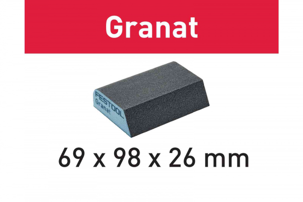 Festool Bloc de slefuire 69x98x26 120 CO GR 6 Granat