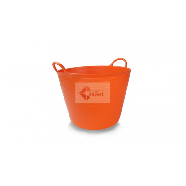 Galeata flexibila din plastic FlexTub 55 Litri - Rubi (portocalie)