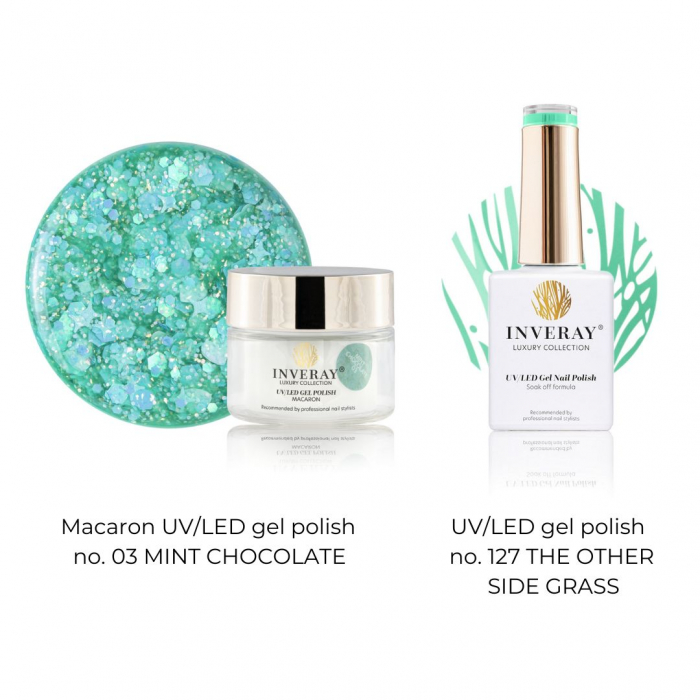 Inveray Macaron UV/LED Gel Polish N°03 MINT CHOCOLATE [3]