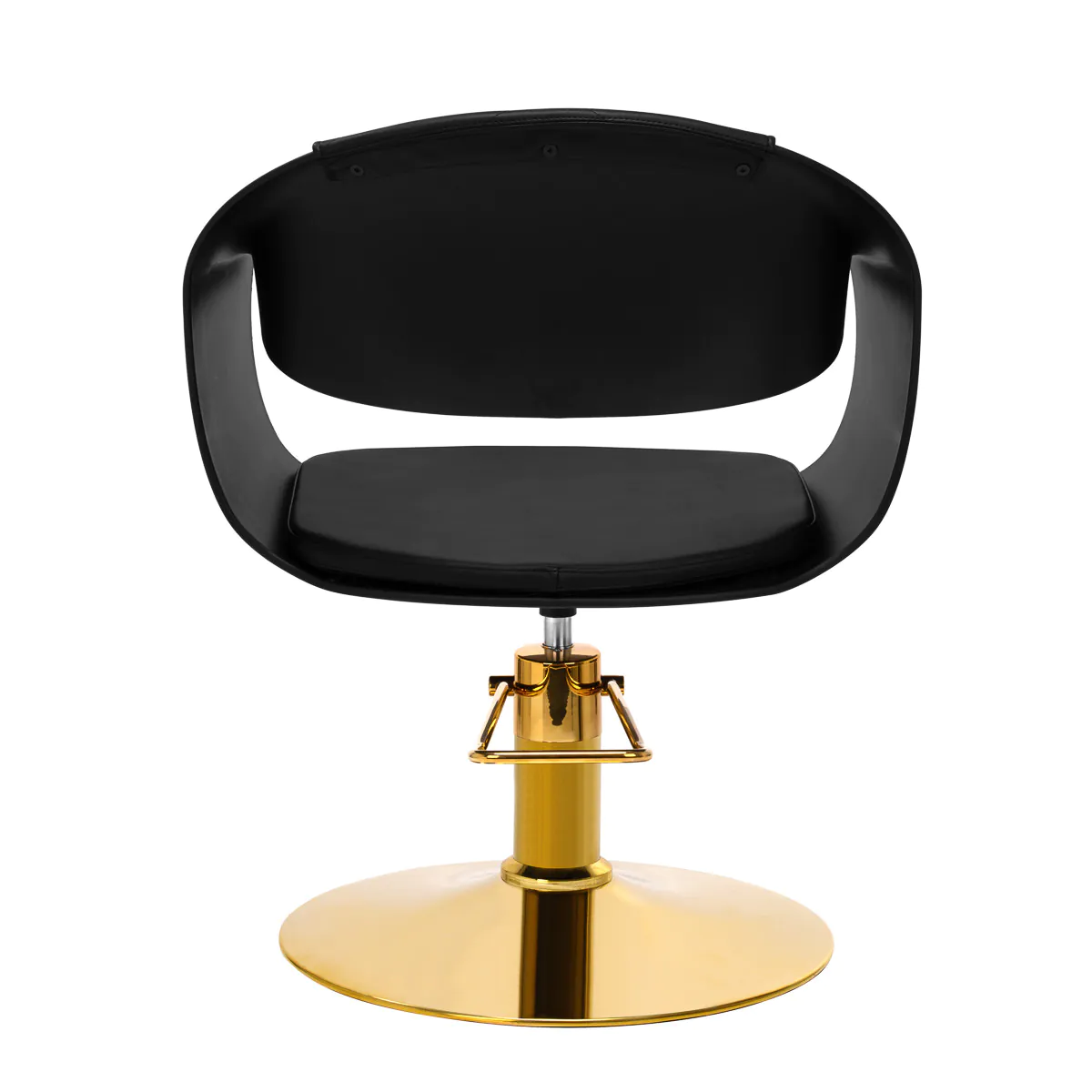 Scaun coafor A364 negru-auriu [4]