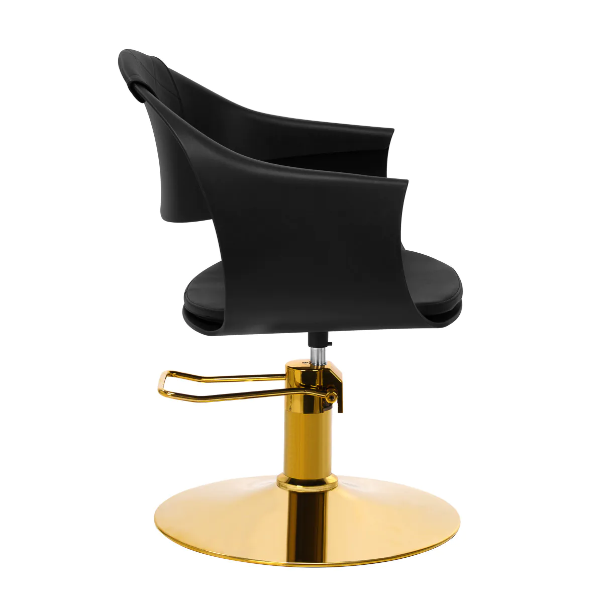 Scaun coafor A364 negru-auriu [2]