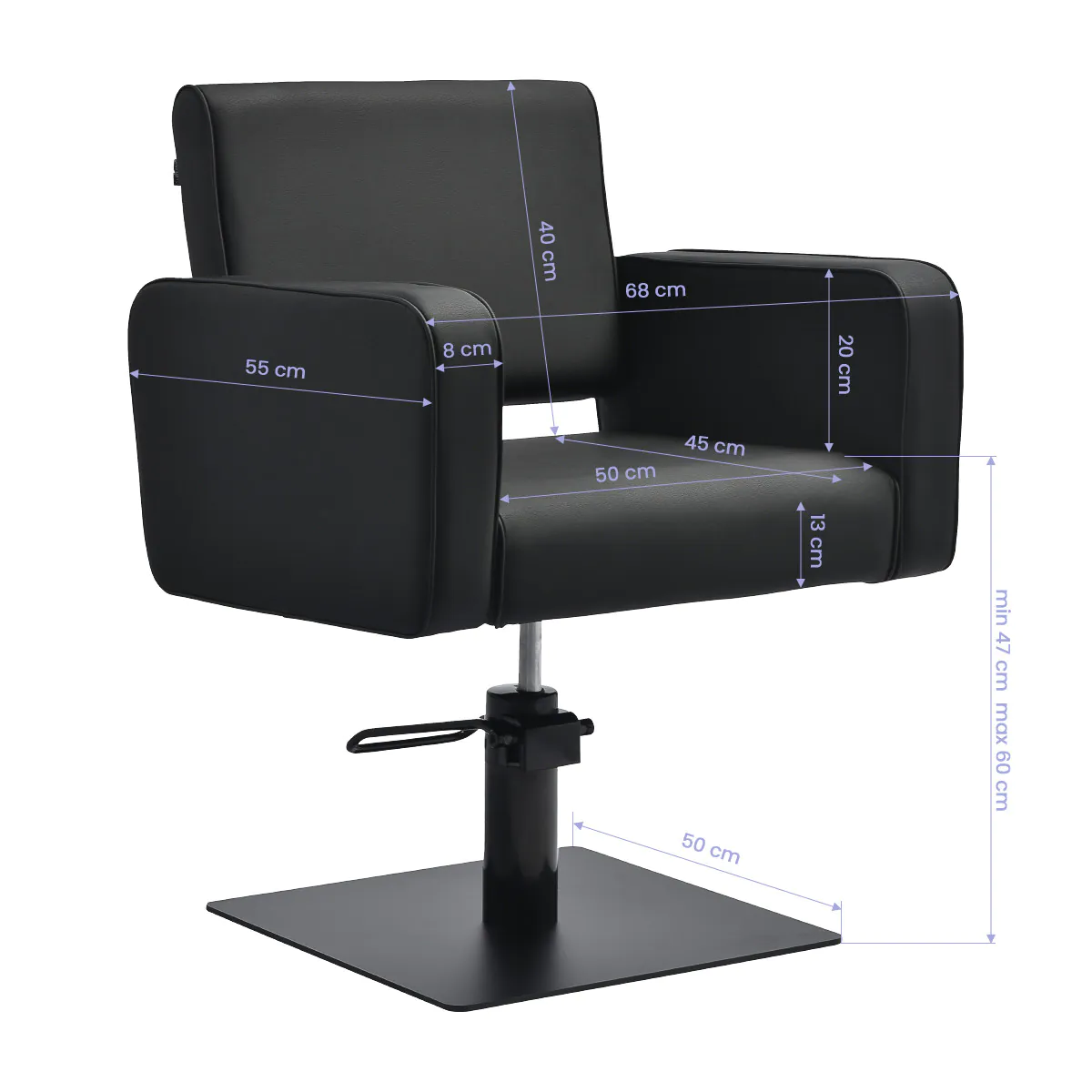 Scaun coafor Bilbao negru [5]