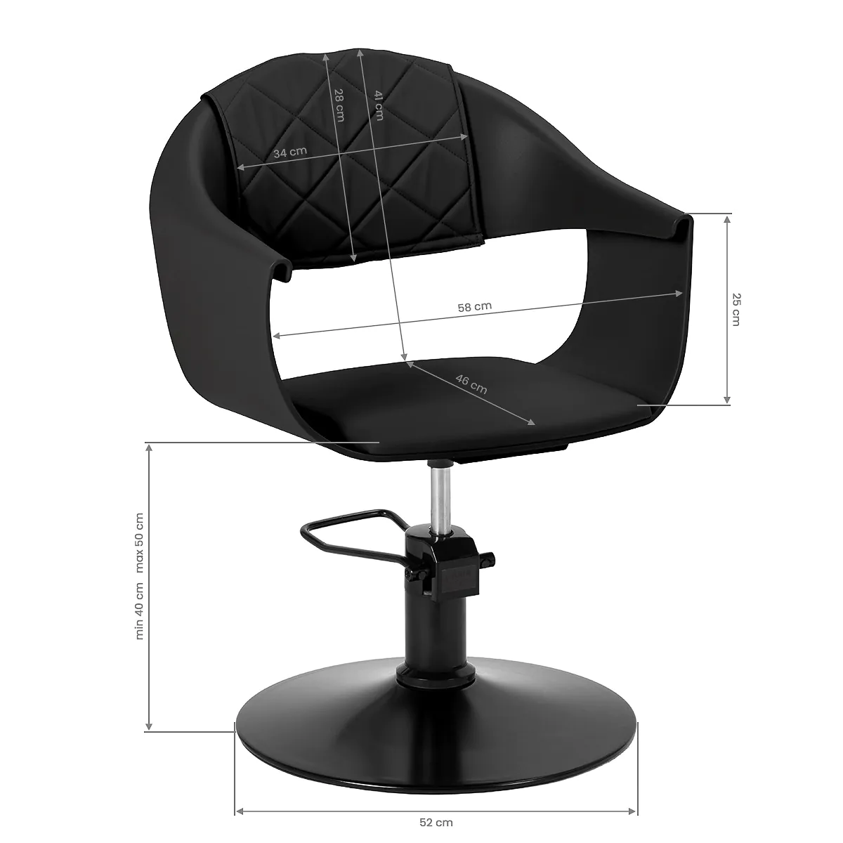 Scaun coafor Halo negru [5]