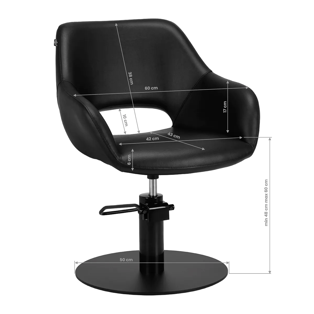 Scaun coafor Morena negru [5]