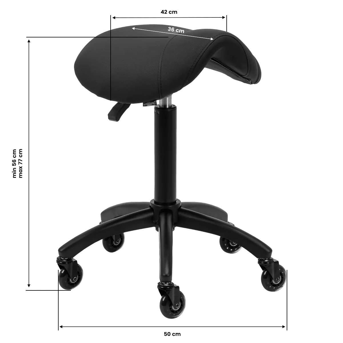 Taburet coafor D032 negru [4]