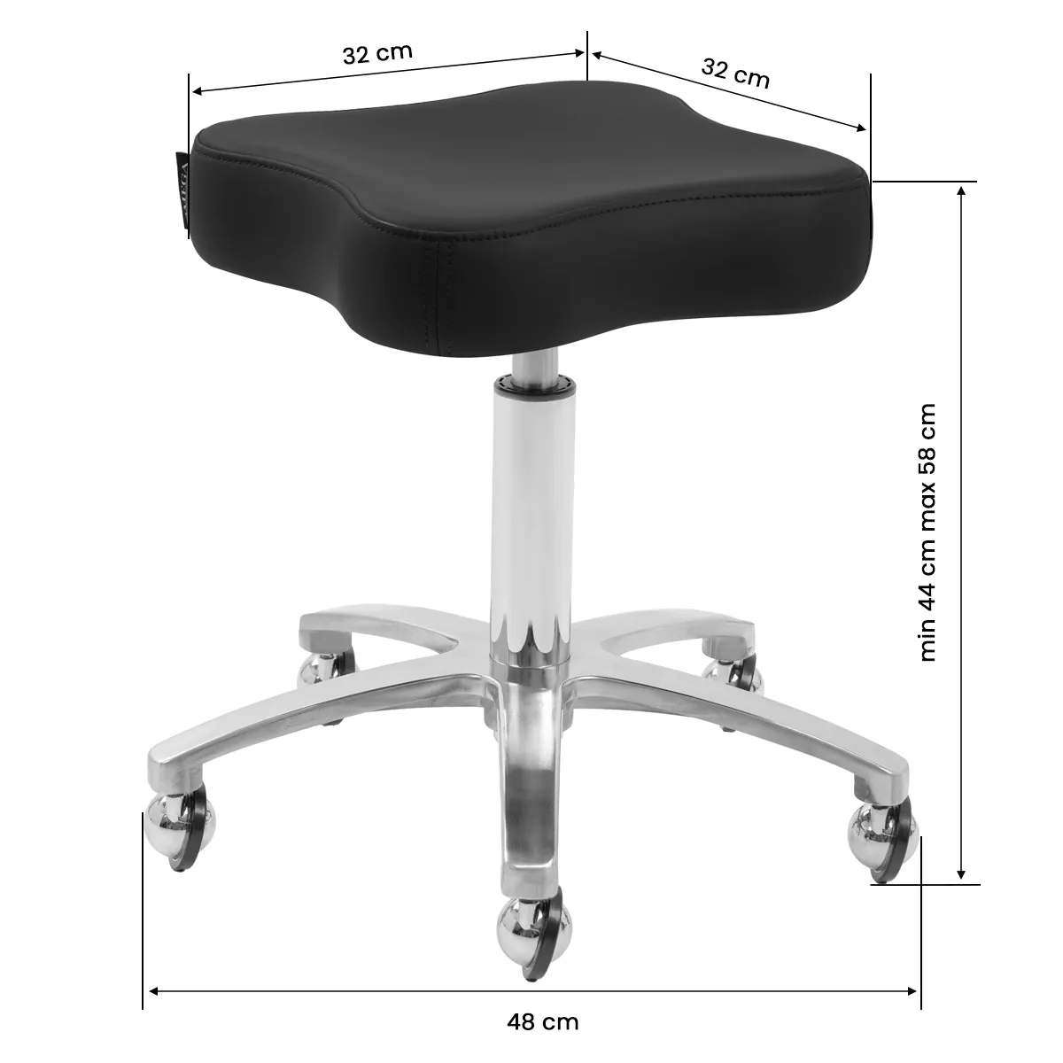 Taburet coafor Supremo negru [4]