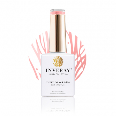 UV/LED Gel Nail Polish - Ojă semipermanentă - Inveray UV/LED Gel Nail Polish Luxury Collection N°123 PEACHY BLOSSOM