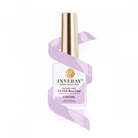 UV/LED Natural Vibes Base Coat - Baze colorate tratament - Base Coat Inveray UV/LED Natural Vibes Collection COTTON