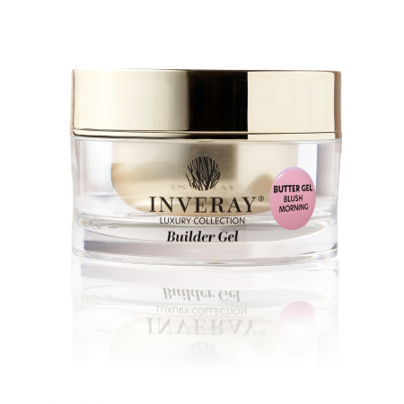 Butter Builder Gel UV/LED - Gel construcție - Inveray UV/LED Builder Gel Butter BLUSH MORNING 15ml