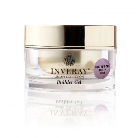Butter Builder Gel UV/LED - Gel construcție - Inveray UV/LED Builder Gel Butter DUSTY ROSE 15ml