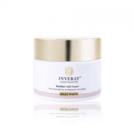 Builder Gel UV/LED - Gel construcție - Inveray UV/LED Builder Gel Luxury Collection MILKY WHITE 50ml