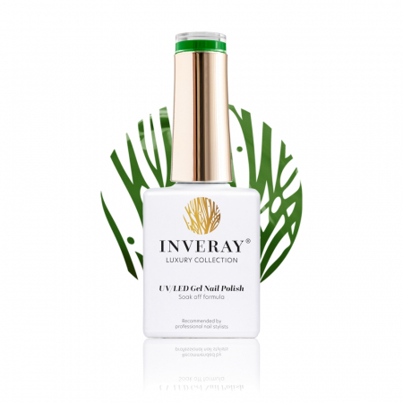 UV/LED Gel Nail Polish - Ojă semipermanentă - Inveray UV/LED Gel Nail Polish Luxury Collection N°142 RAINY LEAF