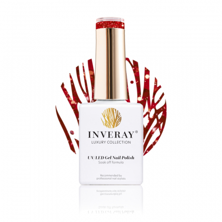 UV/LED Gel Nail Polish - Ojă semipermanentă - Inveray UV/LED Gel Nail Polish Luxury Collection N°149 RUBY FLAME
