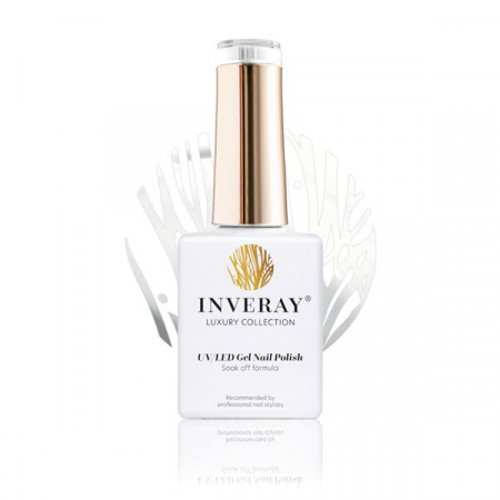 UV/LED Gel Nail Polish - Ojă semipermanentă - Inveray UV/LED Gel Nail Polish Luxury Collection N°162 SNOW WHITE