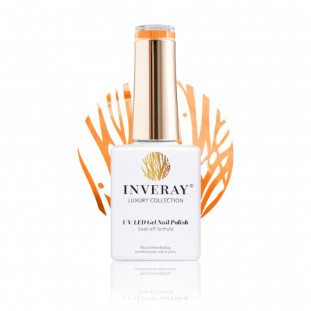 UV/LED Gel Nail Polish - Ojă semipermanentă - Inveray UV/LED Gel Nail Polish Luxury Collection N°167 ORANGE JUICE