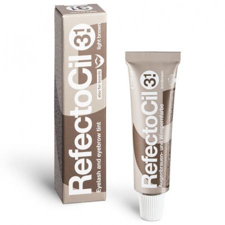 Vopsea și oxidanți pentru gene și sprâncene RefectoCil - RefectoCil Light Brown Nr. 3.1  vopsea gene sprancene maro deschis 15 ml