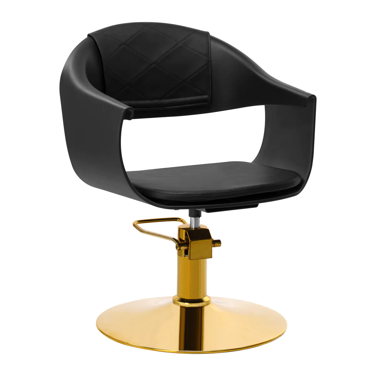 Mobilier coafor - Scaun coafor A364 negru-auriu