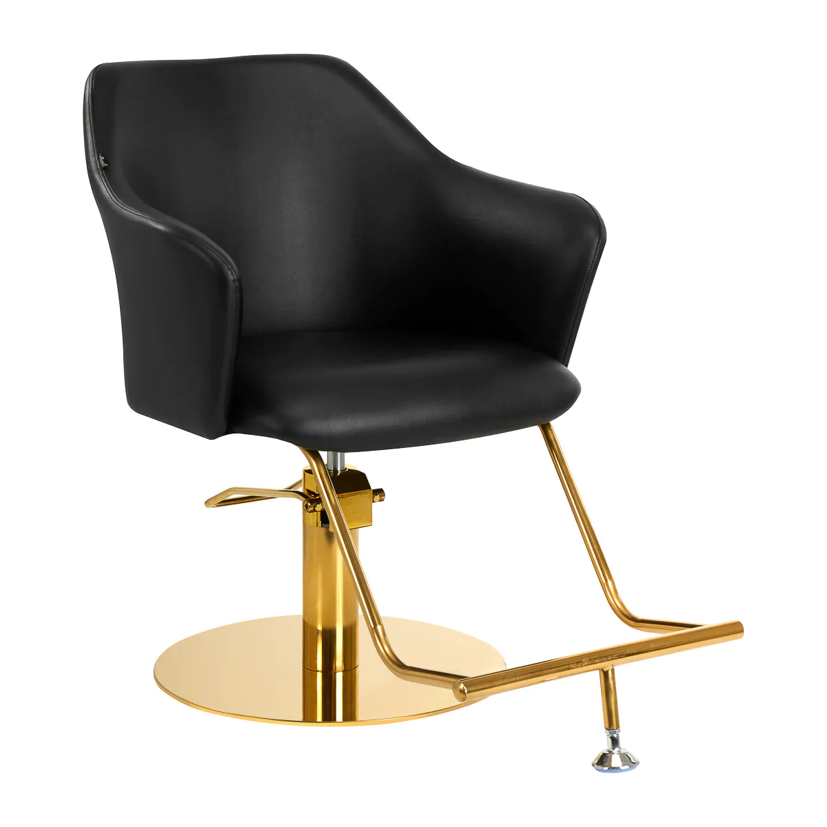 Mobilier coafor - Scaun coafor Marbella negru-auriu