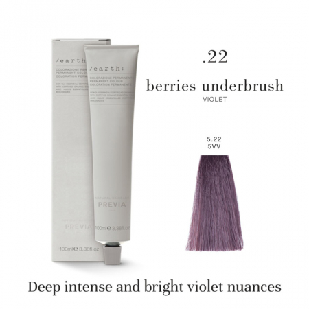 PĂR - Vopsea permanenta Previa Earth 5.22 5VV Light Deep Violet Brown 100 ml