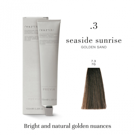 PĂR - Vopsea permanenta Previa Earth 7.3 7G Medium Seaside Sunrise Golden Sand 100 ml