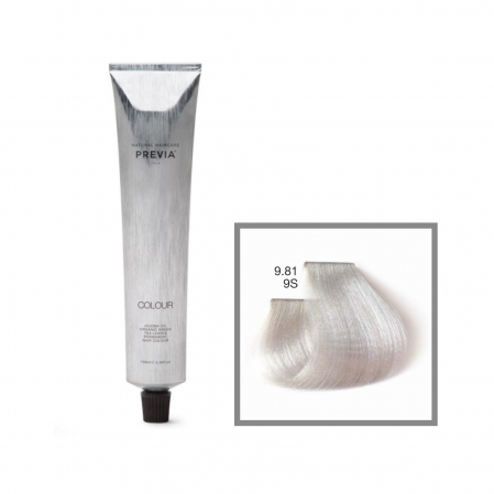 Vopsea de păr Previa Vibrant Shiny Colour - Vopsea permanenta Previa Vibrant Cold Colour 9.81 9S Very Light Silver Blonde 100 ml