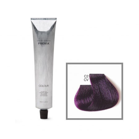 Vopsea de păr Previa Vibrant Shiny Colour - Vopsea permanenta Previa Vibrant Cold Colour C2 CV Violet Corrector 100 ml