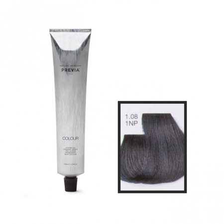 Vopsea de păr Previa Vibrant Shiny Colour - Vopsea permanenta Previa Vibrant Shiny Colour 1.08 1NP Natural Black Pearl 100 ml