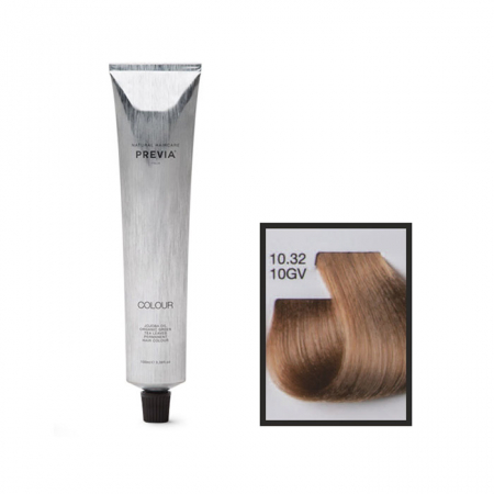 Vopsea de păr Previa Vibrant Shiny Colour - Vopsea permanenta Previa Vibrant Shiny Colour 10.32 10GV Platinum Golden Violet Blonde 100 ml