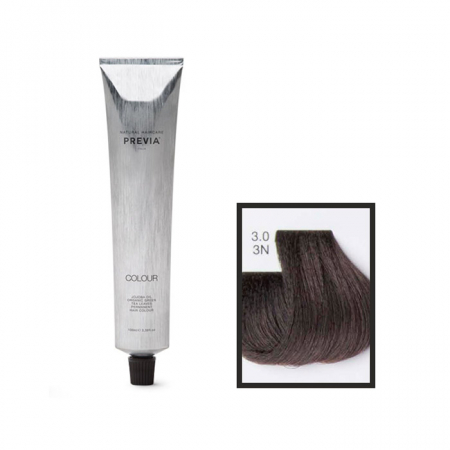 Vopsea de păr Previa Vibrant Shiny Colour - Vopsea permanenta Previa Vibrant Shiny Colour 3.0 3N Dark Brown 100 ml