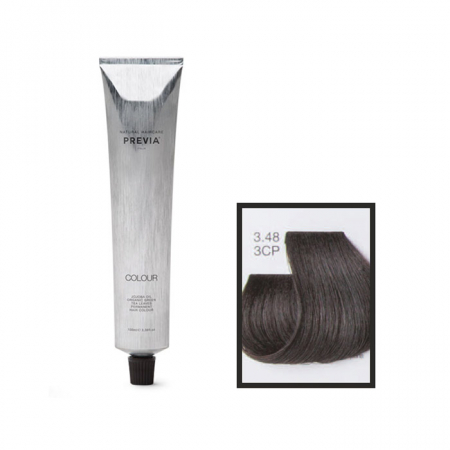 Vopsea de păr Previa Vibrant Shiny Colour - Vopsea permanenta Previa Vibrant Shiny Colour 3.48 3CP Dark Copper Pearl Brown 100 ml