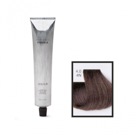 Vopsea de păr Previa Vibrant Shiny Colour - Vopsea permanenta Previa Vibrant Shiny Colour 4.0 4N Medium Brown 100 ml