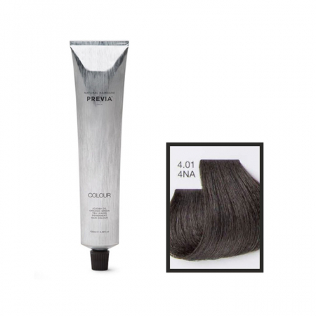 Vopsea de păr Previa Vibrant Shiny Colour - Vopsea permanenta Previa Vibrant Shiny Colour 4.01 4NA Medium Natural Ash Brown 100 ml