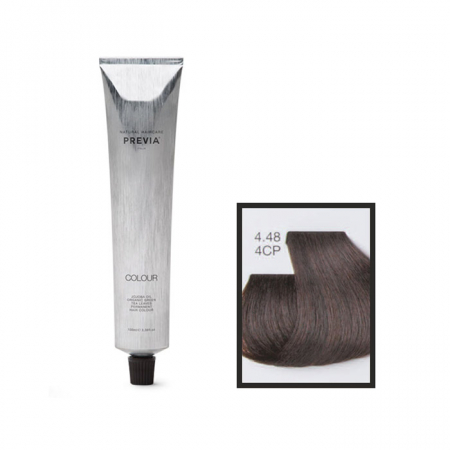 Vopsea de păr Previa Vibrant Shiny Colour - Vopsea permanenta Previa Vibrant Shiny Colour 4.48 4CP Medium Copper Pearl Brown 100 ml