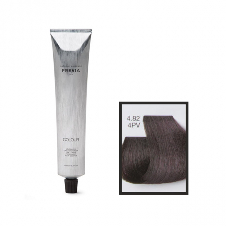 Vopsea de păr Previa Vibrant Shiny Colour - Vopsea permanenta Previa Vibrant Shiny Colour 4.82 4PV Medium Violet Brown Pearl 100 ml