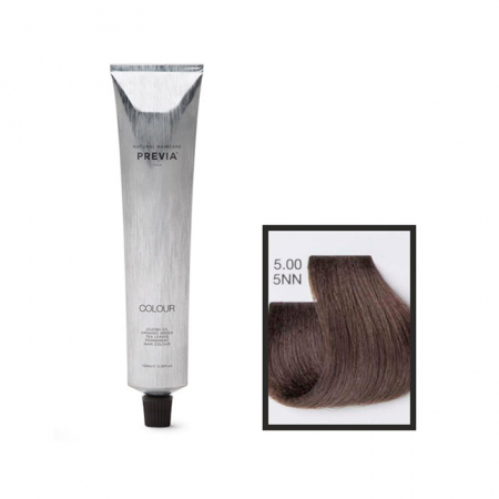 Vopsea de păr Previa Vibrant Shiny Colour - Vopsea permanenta Previa Vibrant Shiny Colour 5.00 5NN Light Intense Natural Brown 100 ml