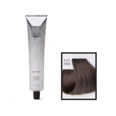 Vopsea de păr Previa Vibrant Shiny Colour - Vopsea permanenta Previa Vibrant Shiny Colour 5.01 5NA Light Natural Ash Brown 100 ml