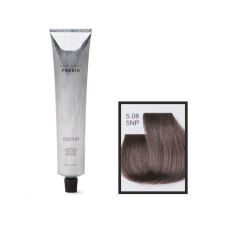 Vopsea de păr Previa Vibrant Shiny Colour - Vopsea permanenta Previa Vibrant Shiny Colour 5.08 5NP Light Natural Brown Pearl 100 ml